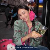 重工刺绣亮片花朵丝绒绿色个性 Bettychow Betty私服 时髦外套