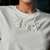 Bettychow 高支棉经典 H家白色圆领T恤ins百搭纯色休闲Tee圆领上衣