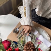 法国丝麻 COCO头像金币衬衫 法式 Betty超爱 休闲气质长袖 衬衣