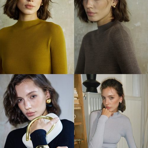 羊毛可机洗无缝半高领打打底衫