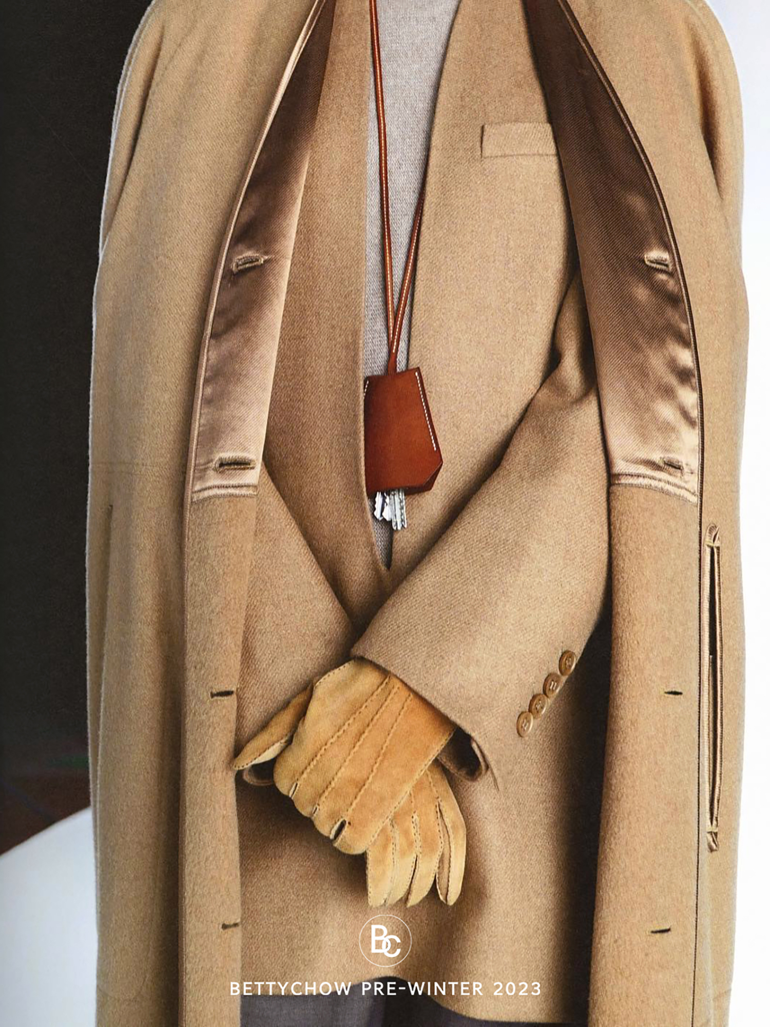 BettyChow中古H羊绒真丝大衣