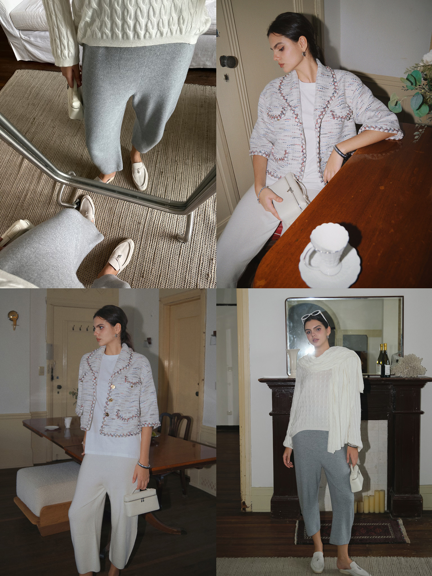 一体无缝羊绒奶奶裤3色