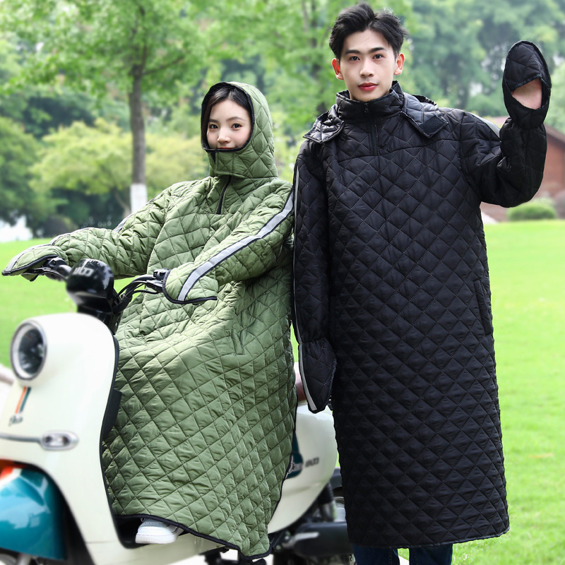 冬天骑电动车专用挡风衣