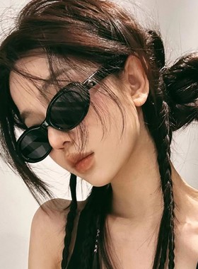复古猫眼黑色辣妹欧美墨镜女款