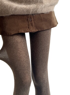 秋冬棉质薄款微透平板连裤袜女连脚麻棕色百搭显瘦灰色系打底裤袜