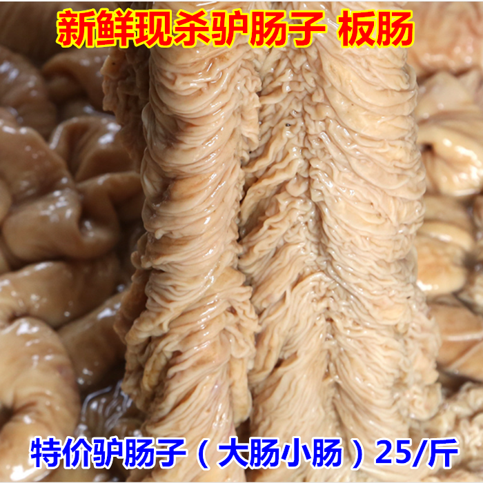 新鲜驴肠 驴杂 板肠 肚子 驴大肠 生驴小肠 4斤包邮