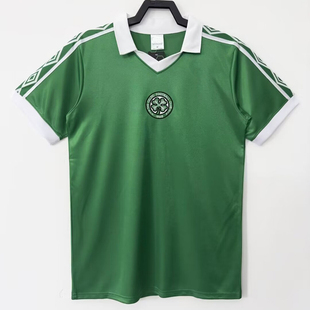 复刻版1980年苏超凯尔特人主场复古老款球衣 怀旧短袖足球服男款