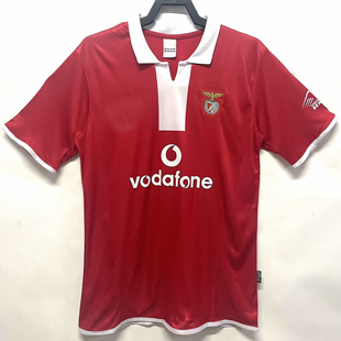 复刻版2004-05赛季本菲卡主场复古老款球衣 怀旧短袖足球服男款