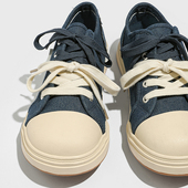 带日系板鞋 帆布鞋 男生 个性 国潮圆头港风蓝色双鞋 男鞋 大头小众潮鞋