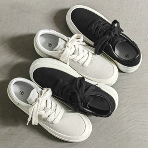 滑板鞋男鞋小众潮鞋简约厚底运动磨砂翻毛皮美式街头硫化时尚板鞋