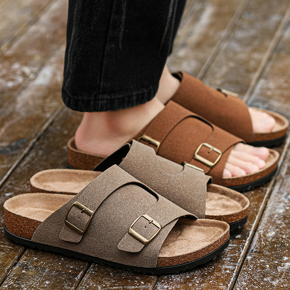 软木软底舒适~轻便百搭一字拖鞋