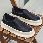百搭老北京帆船鞋 男士 套脚一脚蹬乐福鞋 懒人厚底潮流时尚 板鞋 夏季