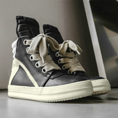 明星网红板鞋 高帮鞋 小众设计潮牌靴子美式 小众ins欧美面包鞋 男鞋