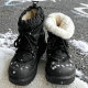 登山靴黑色棉靴美式 雪地靴男鞋 马丁靴 加绒高帮鞋 户外工装 冬季 棉鞋