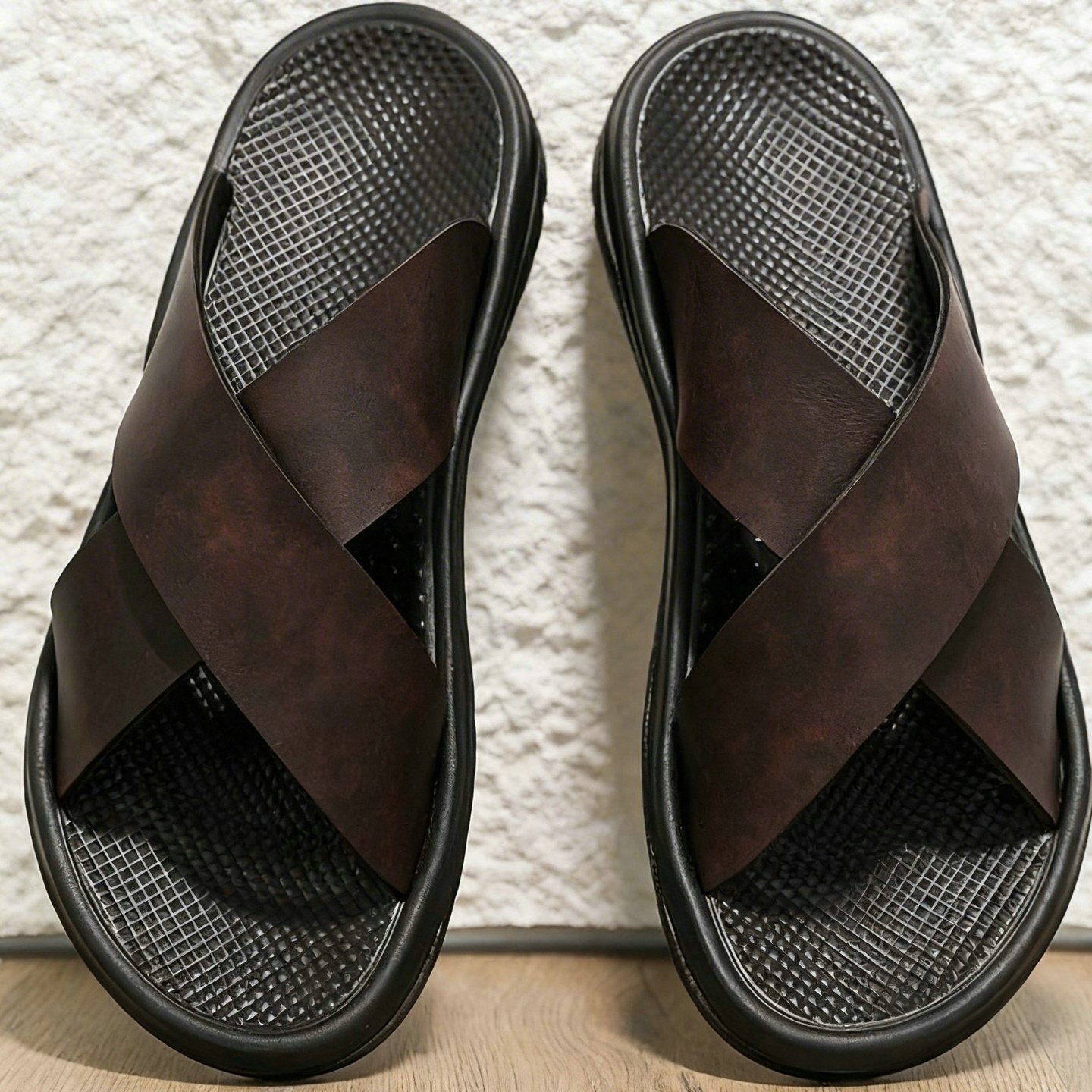 拖鞋男款复古凉鞋软底踩屎感轻便一字拖简约高级感罗马潮流沙滩鞋