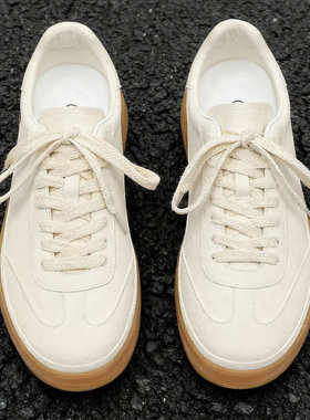 小白鞋男鞋美式白色德训鞋青少年2026新款阿甘鞋通勤百搭板鞋男生