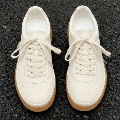 小白鞋男鞋美式白色德训鞋青少年2026新款阿甘鞋通勤百搭板鞋男生