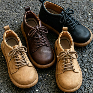 板鞋男鞋大头复古圆头日系港风皮面低帮休闲时尚国潮轻便小众皮鞋