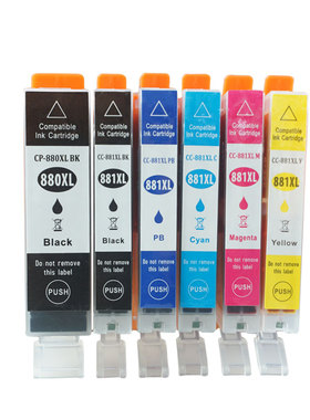 适用佳能TR8580墨盒TS9180打印机TS8280墨水盒 佳能TS8180彩色TS708黑色8380墨水6380打印机880xl 881XL墨盒