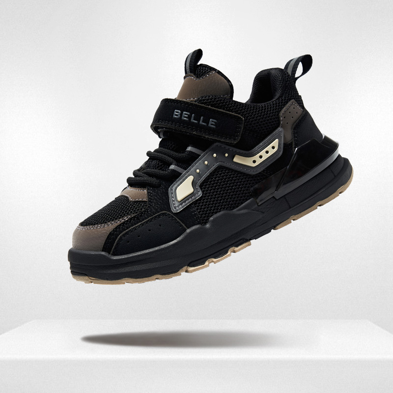 百丽童鞋2025春秋新款男童运动鞋儿童鞋运动鞋魔术贴女童休闲鞋子