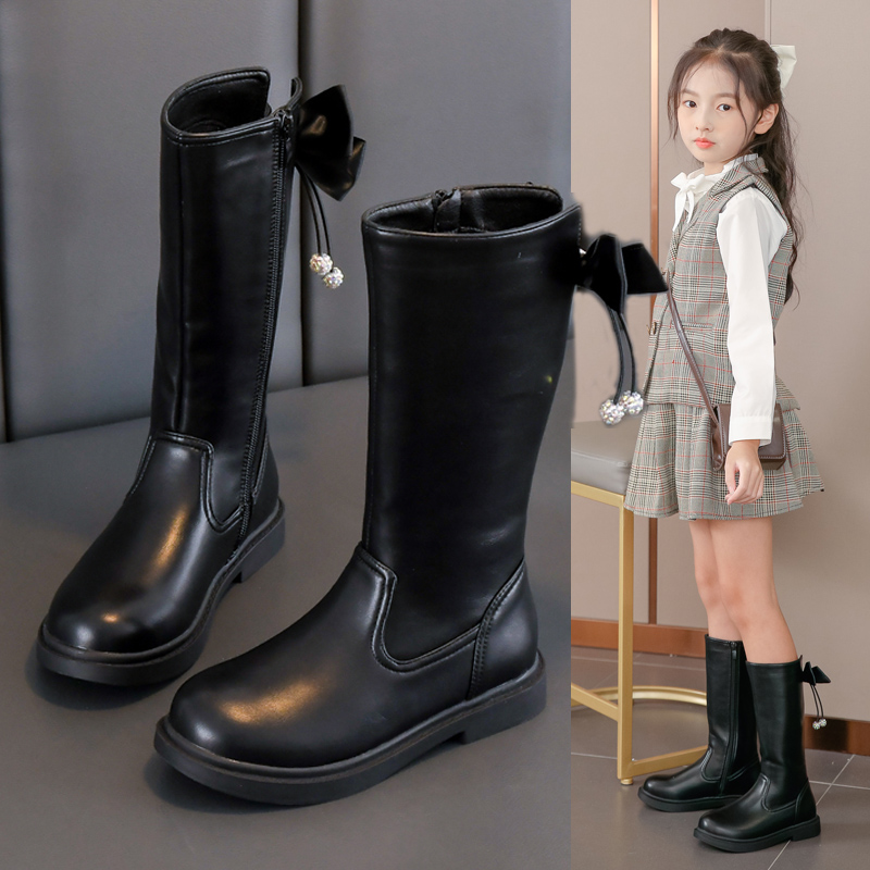 女童鞋儿童公主长靴子2025年新款