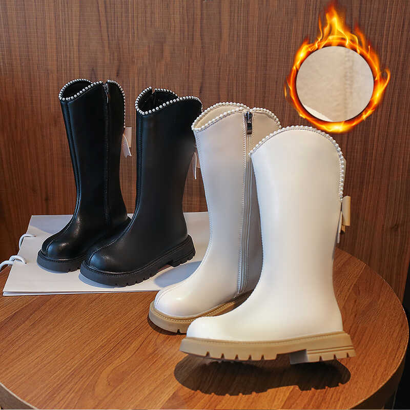 女童靴长筒2024春秋新款儿童公主