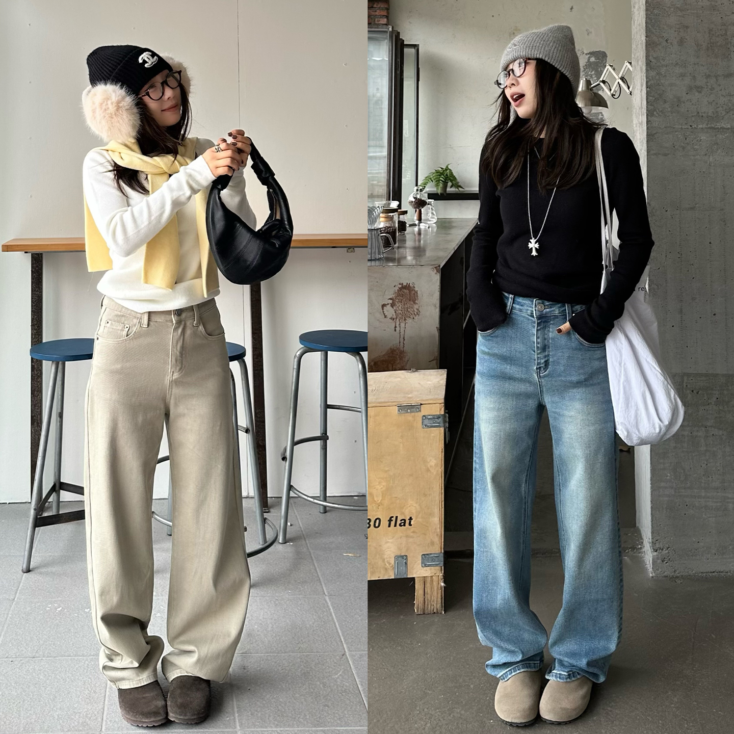 Our2【窄版瘦瘦裤】2025四季款时尚休闲百搭弯刀水洗牛仔长裤女款