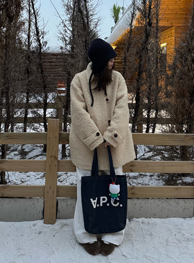 Our2【卷卷羊毛大衣】2025新款时尚秋冬设计感中长款黄色毛呢外套