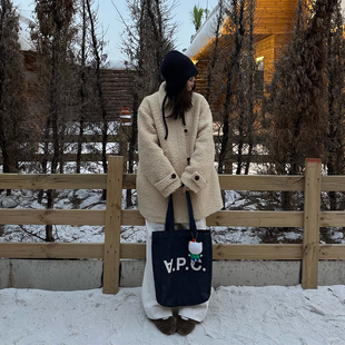 秋冬设计感中长款 Our2 时尚 2025新款 黄色毛呢外套 卷卷羊毛大衣