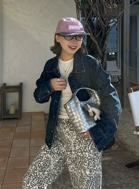 Our2【复古牛仔外套】2026新款百搭春秋时尚百搭落肩牛仔外套上衣