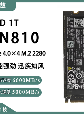 WD西数SN810 1TB M2 PCIe4.0 全新台式笔记本游戏ssd固态硬盘