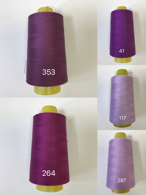 缝纫线家用工业缝衣服手缝线机线宝塔线402细线紫色系列