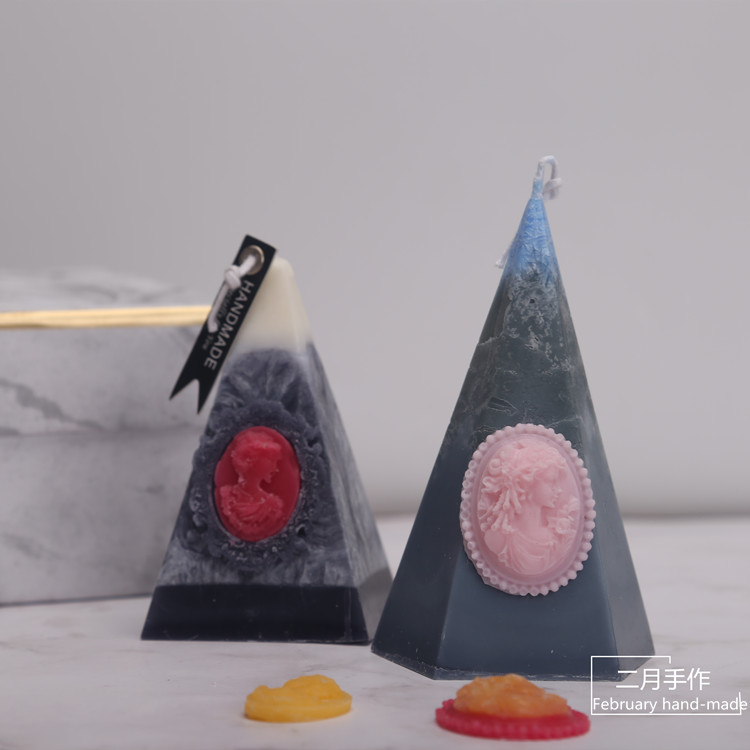 手工diy香薰蜡烛欧式复古蜡烛希腊女人脸女王头自制石膏硅胶模具