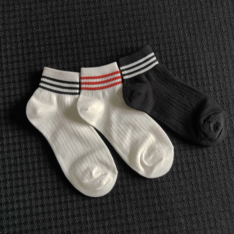 春夏街头滑板短筒潮流短袜男士纯短袜