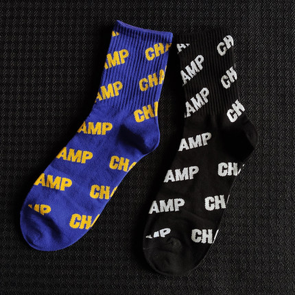 春夏街头字母长筒男士袜子潮牌女袜长袜纯棉男中筒袜女潮ins薄款