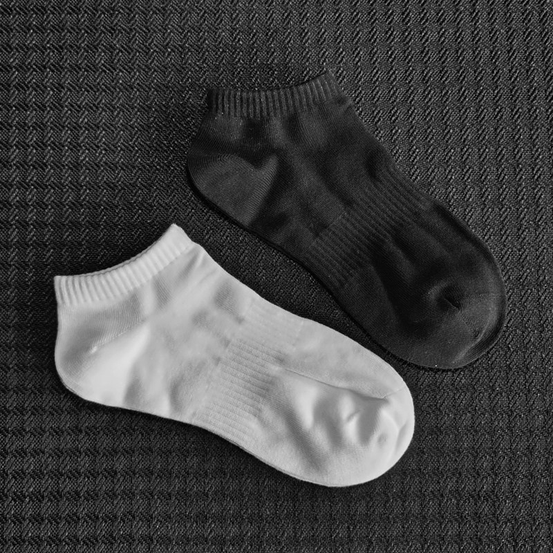 夏季薄款纯色袜黑色短袜女士长袜纯棉白色浅口男潮ins女袜子船袜
