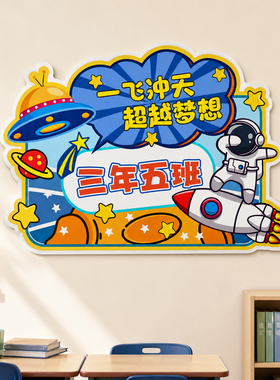幼儿园教室氛围布置文化墙贴