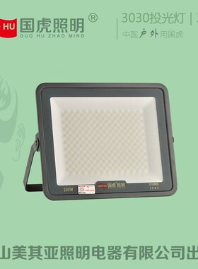 国虎LED防炫投光灯300W防水