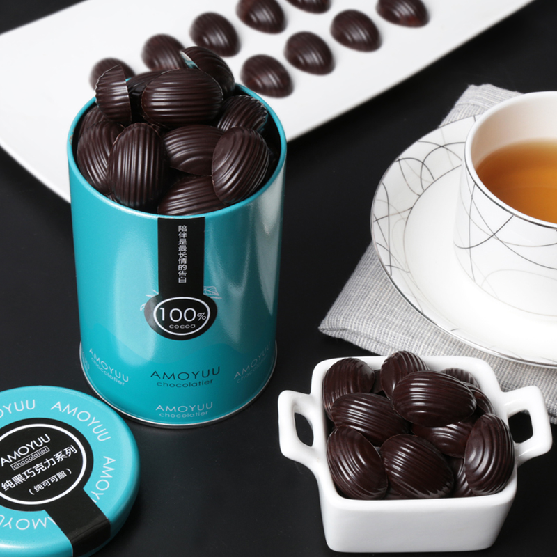 amoyuu手工黑巧克力蔗糖160g