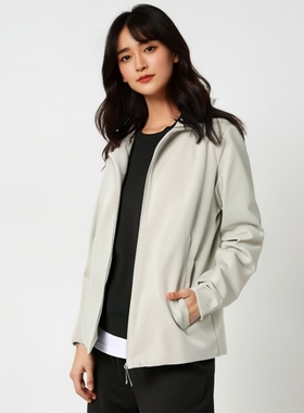 官网299女装防风拉链连帽外套户外防水两面穿摇粒绒秋冬款479697