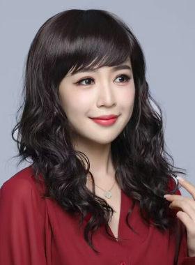 中老年假发女士中长发中长卷大波浪全头套式无痕妈妈假头发可扎起