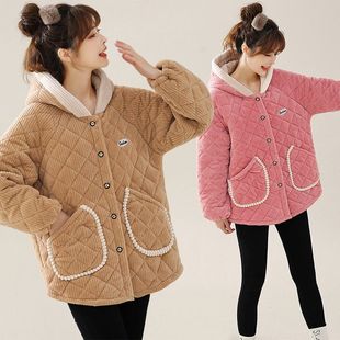 韩版少女冬季连帽棉衣外套2025新款胖mm宽松保暖加绒罩衣短款外穿
