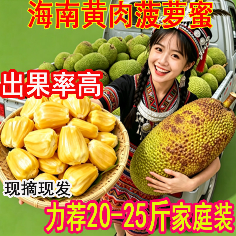 【老店特惠】海南黄肉菠萝蜜当季新鲜现摘特产热带水果假榴莲包邮