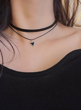 黑色choker脖颈链项圈锁骨链项链女款2025新款chocker脖子配饰