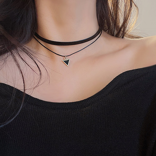 黑色颈链choker小众设计