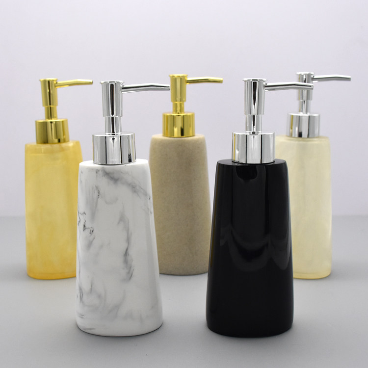 酒店会所沐浴露洗手液瓶子按压瓶树脂乳液瓶皂液器浴室分装瓶欧式