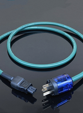 AHSY发烧级美式功放音响线PL-1500国标扁8字尾插纯铜HiFi电源线