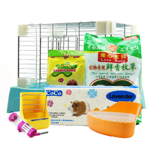 兔粮套餐兔子套餐兔笼垫材兔子饲料牧草套餐兔笼套装木屑颗粒饲料