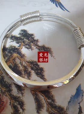 民族风光面未镶嵌百搭纯银999