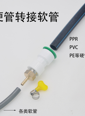 硬管外径转接软管内径ppr20pvc25pe黑色快速直插快接宝塔水管连接
